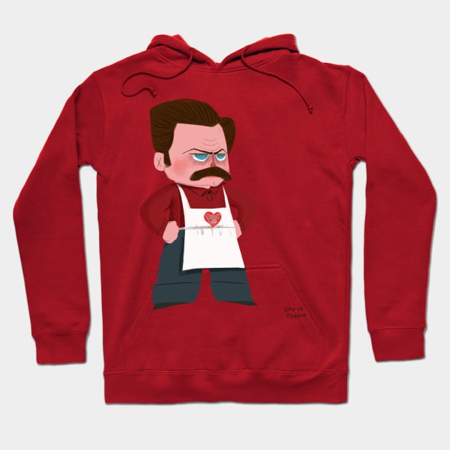 Ron Swanson Hoodie by davidpavon